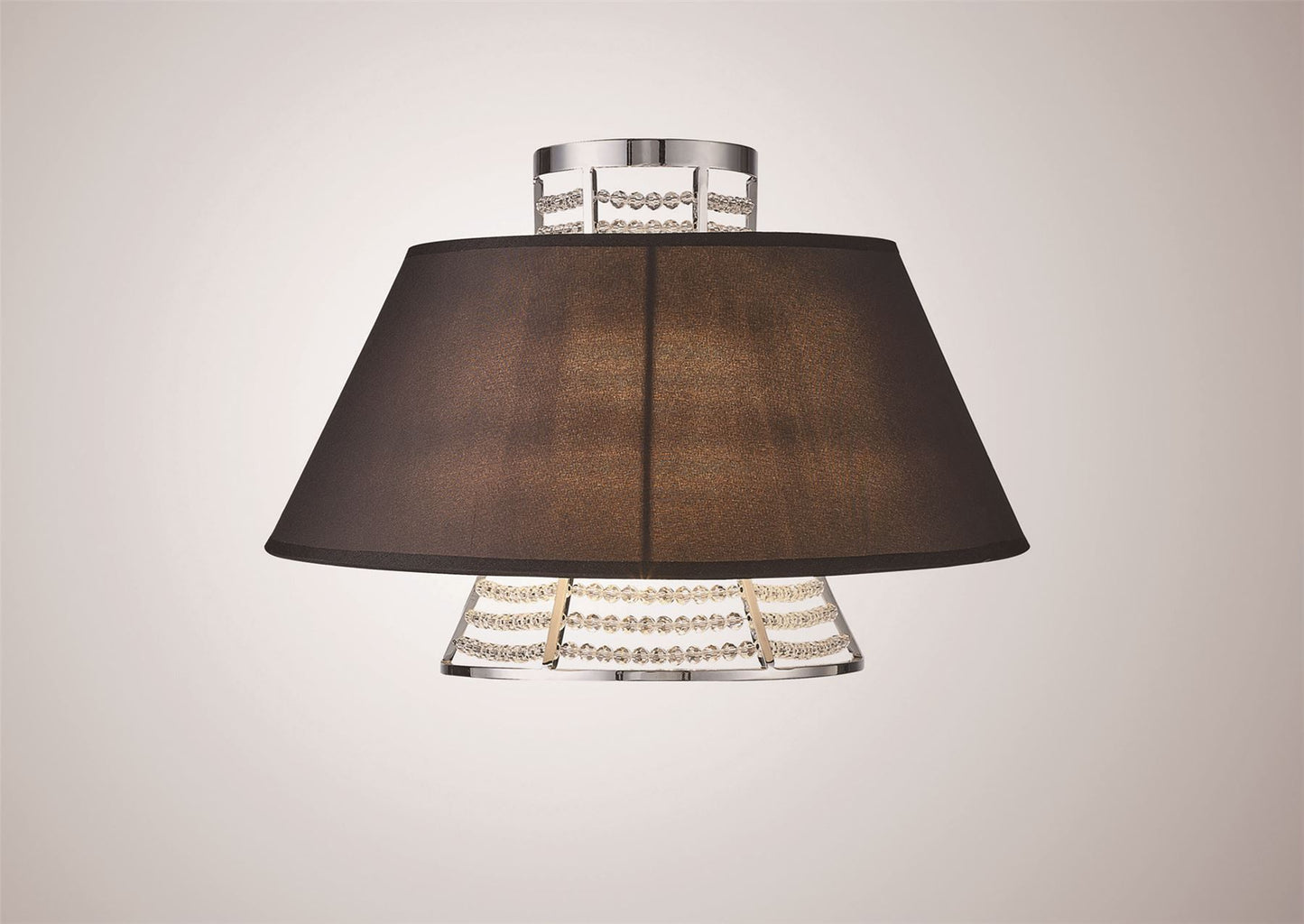 Diyas Davina Wall Light with Black Shade 2 Light G9 Polished Chrome/Crystal