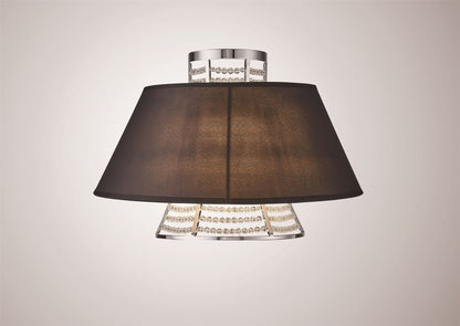 Diyas Davina Wall Light with Black Shade 2 Light G9 Polished Chrome/Crystal