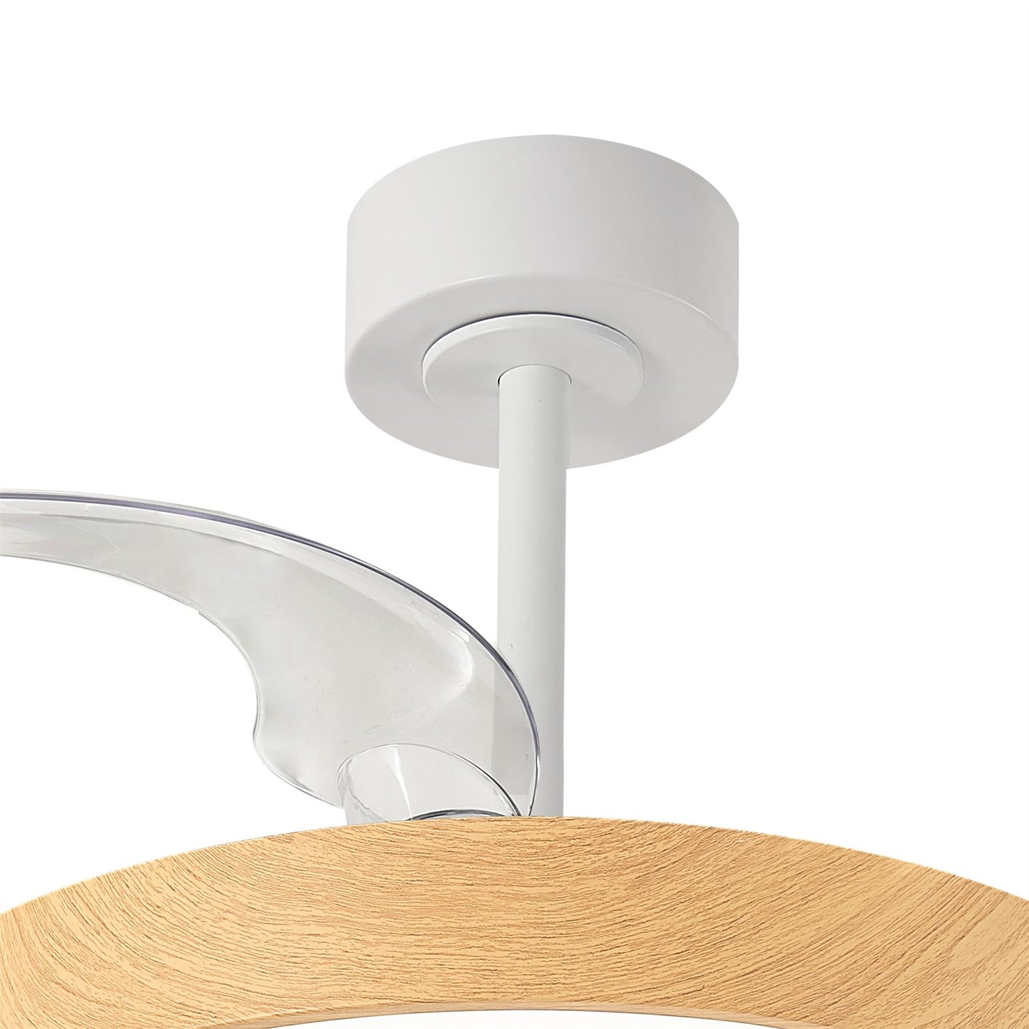 Niseko Fan M 49cm 50W LED Dimmable Ceiling Light With Built-In 30W DC Fan, 2700-5000K Remote Control, 5500lm, Wood, 5yrs Warranty