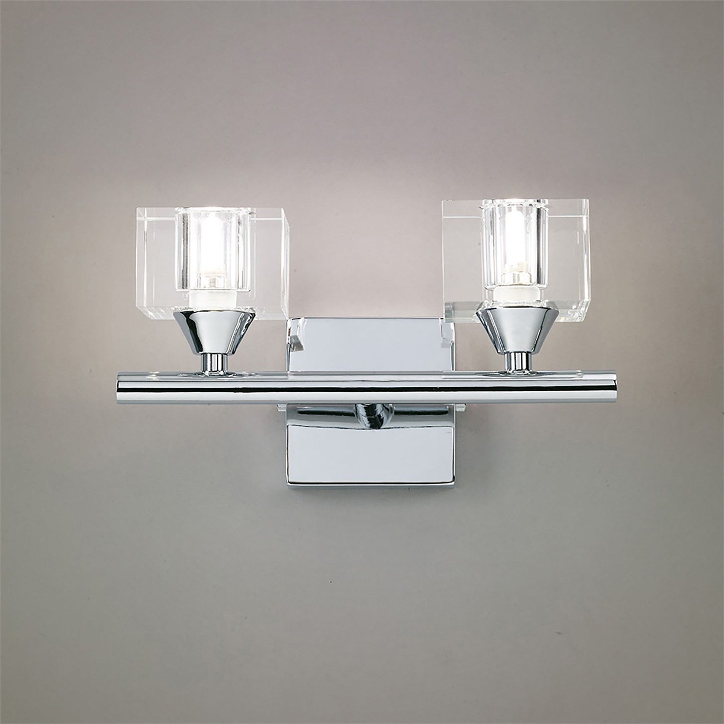 Mantra (0004 030) Cuadrax Wall Light Switched 2 Light G9, Polished Chrome