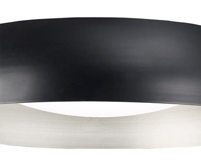 Mantra M4848 Argenta Ceiling Large 30W LED 3000K, 3000lm, Matt Black/Silver/White Acrylic, 3yrs Warranty - M4848 Ceiling