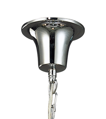 Mantra Acanto 48cm Pendant Round 3 Light E14, Polished Chrome with Black Shades