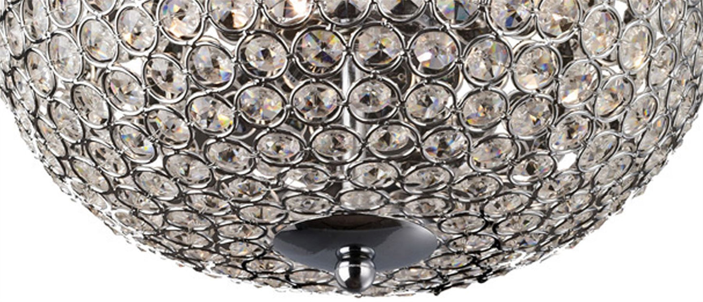 Diyas Vado 28cm Semi Flush 3 Light G9 Polished Chrome/Crystal