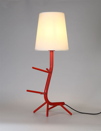 Mantra Centipede Table Lamp with Shade, 1 x E27, Red/White