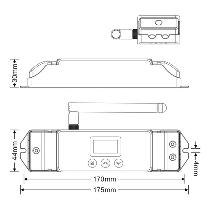 LTECH 4 Channel Wireless CV DMX Decoder, Point to point, Point to multi-point communication.350m Range, 480W 20A maximum, IP20, 5yrs Warranty Controllers