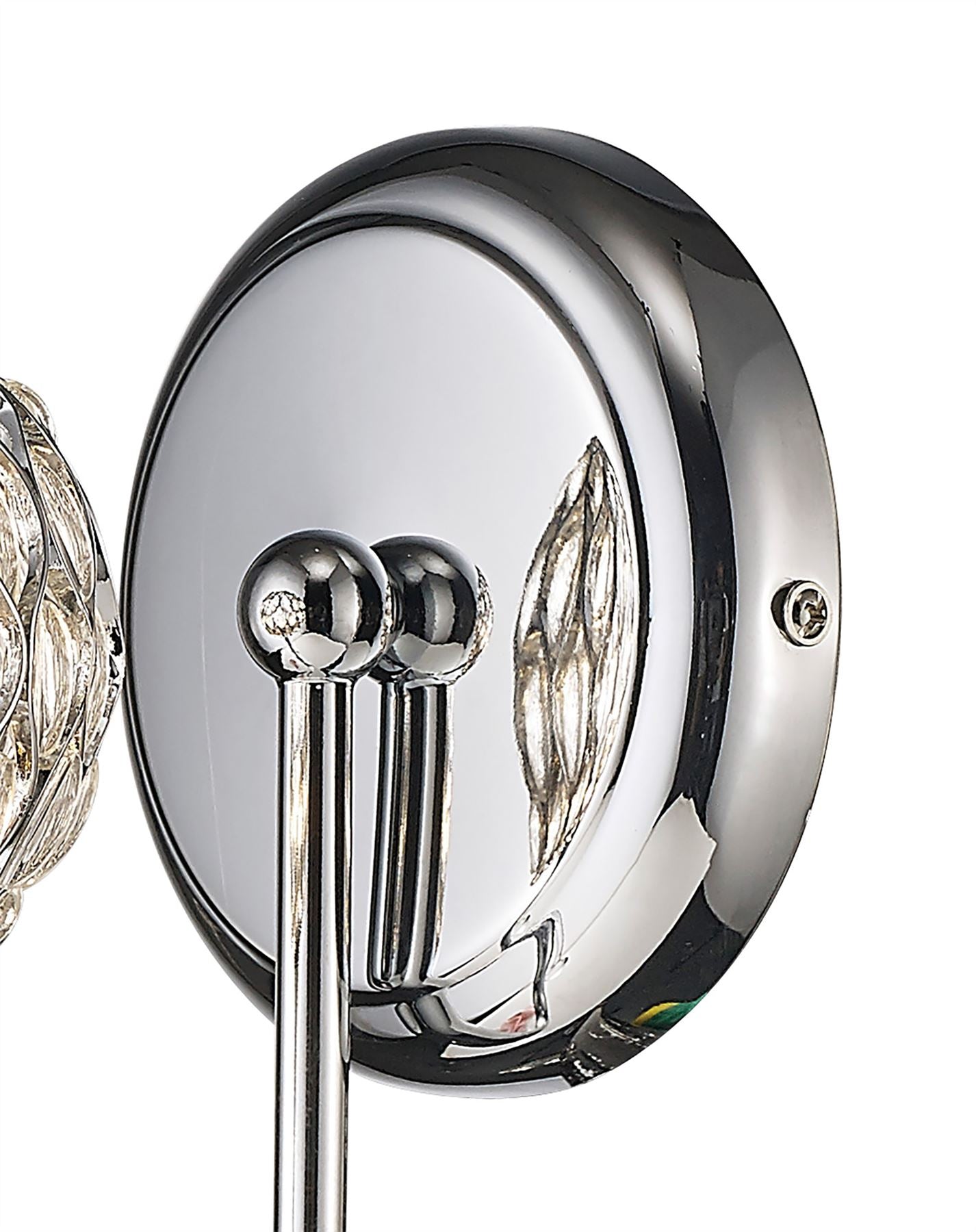 Diyas Chelsie Wall Light 1 Light G9 Polished Chrome/Clear Beaded Glass
