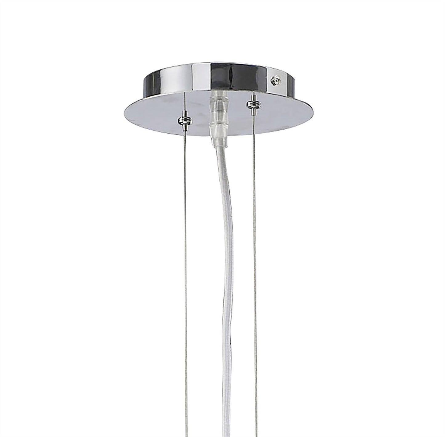 Mantra Pasion Rectangular Pendant 4 Light E27, Gloss White/White Acrylic/Polished Chrome, CFL Lamps INCLUDED