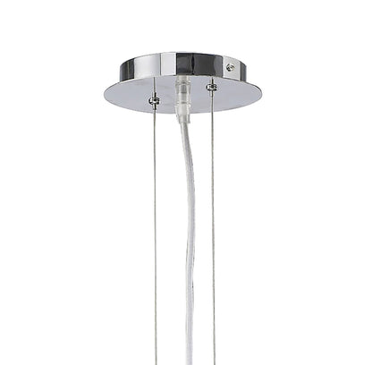 Mantra Pasion Rectangular Pendant 4 Light E27, Gloss White/White Acrylic/Polished Chrome, CFL Lamps INCLUDED