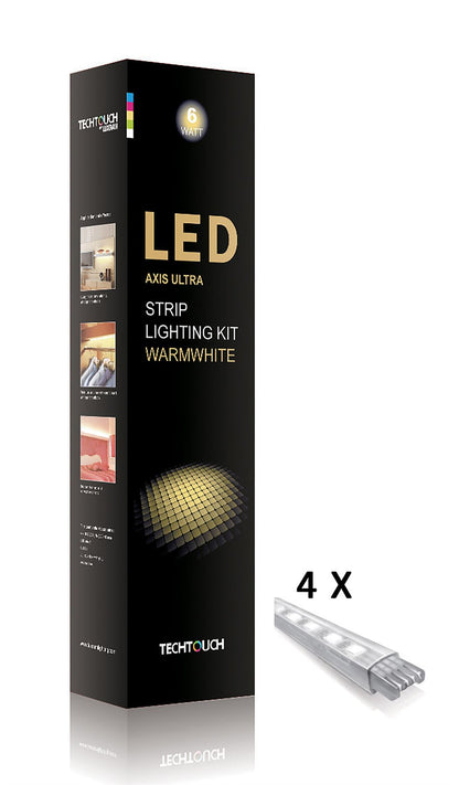 Techtouch Axis Ultra Warm White Kit 4x18 LED Rigid Strips (6W) Strip