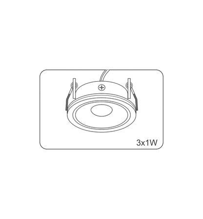 Techtouch Tech Downlight LED Adjustable Downlight 3x1W Kit 30°