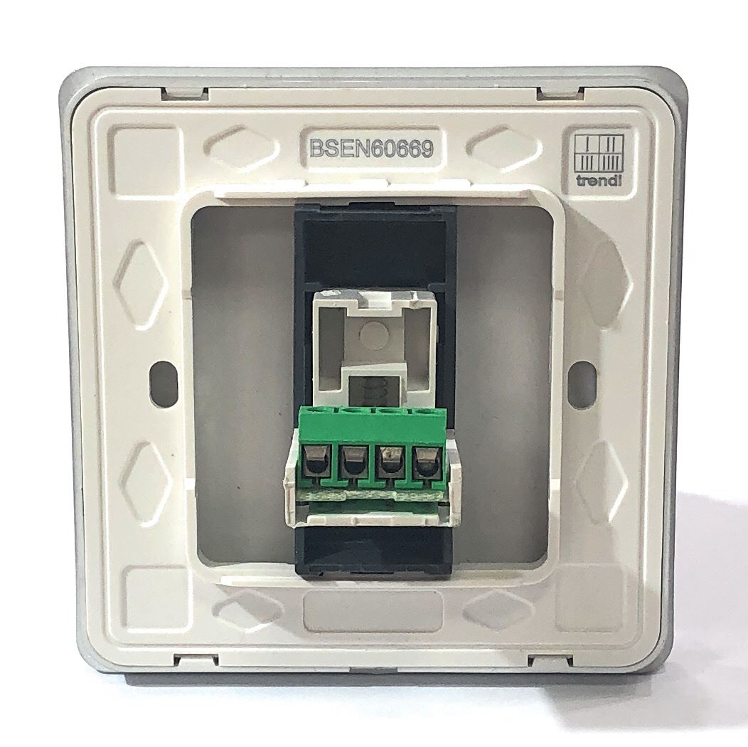 Trendi Artistic Modern Glossy Tactile Telephone Socket Silver ART-TLPSI