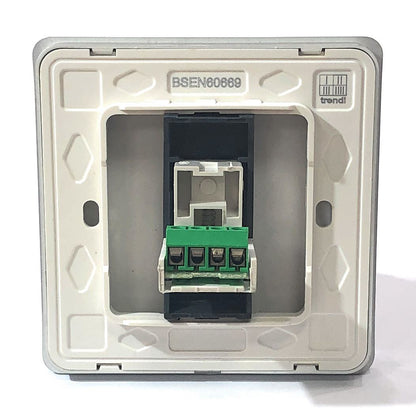 Trendi Artistic Modern Glossy Tactile Telephone Socket Silver ART-TLPSI