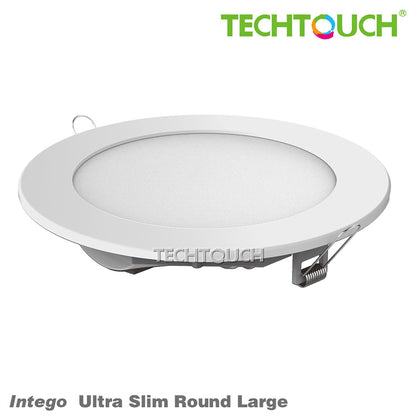 Techtouch Intego Ultra-Slim Round Large 19W Warm White 860lm, Cut Out: 185mm, 3yrs Warranty Recessed