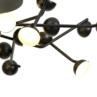 Mantra Adn 24 Light Ceiling Light, Round 65.8cm, 72W LED, 3000K, 4600lm, Black, 3yrs Warranty