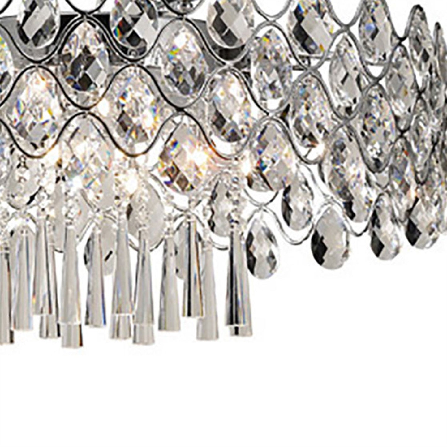 Diyas Kenzie 66cm  16 Light G4 Polished Chrome/Crystal, NOT LED/CFL Compatible Ceiling Pendant Light Fitting