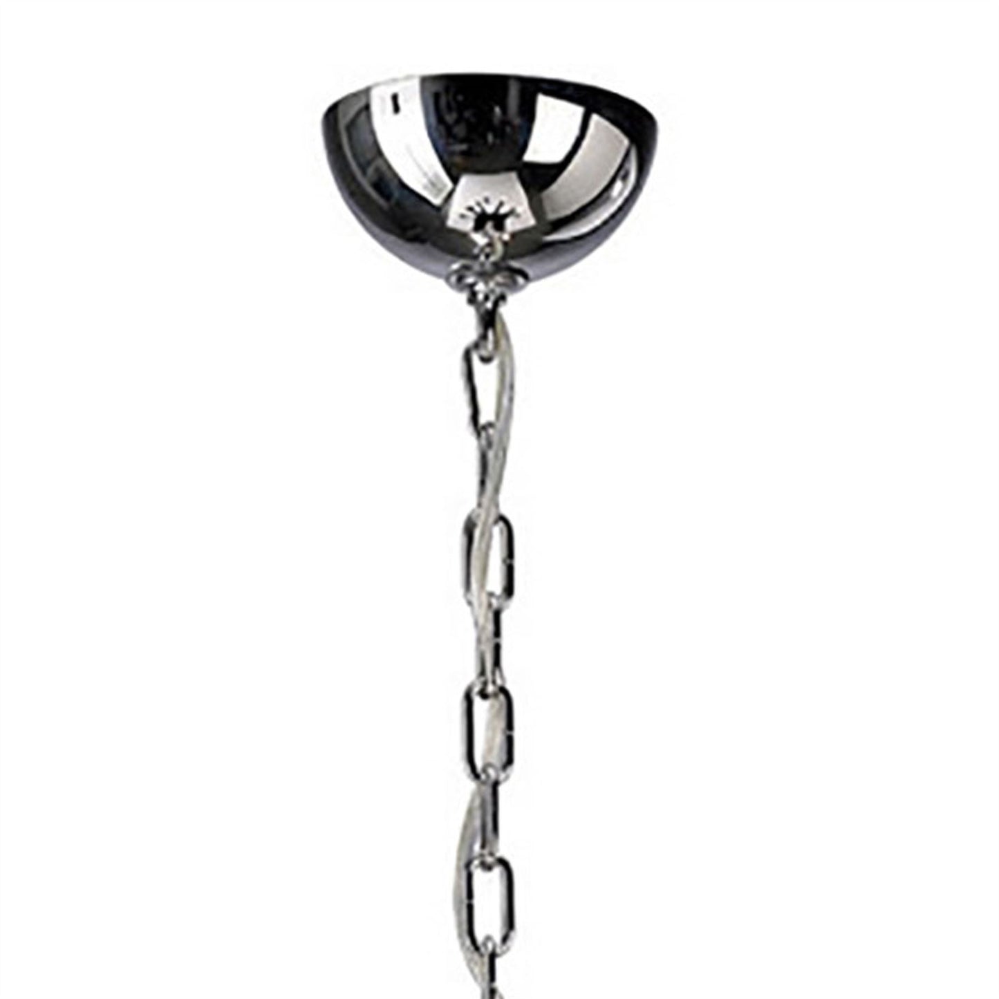 Diyas Nardini 65cm  2 Tier 9 Light E14 Polished Chrome/Black Faux Leather/Crystal Ceiling Pendant Light Fitting