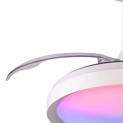 Siberia Mini 40W LED Dimmable White/RGB Ceiling Light With Built-In 28W DC Fan, 3000-6500K Remote Control, 2500lm, White, 5yrs Warranty