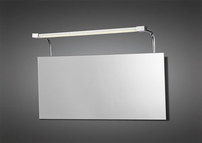 Mantra M5086 Sisley Wall Light 6W LED Chrome IP44 4000K, 420lm, Silver/Frosted Acrylic/Polished Chrome, 3yrs Warranty