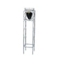 Diyas Home (DH) Athena Candle Holder 110Cm Polished Chrome/Clear Glass Art