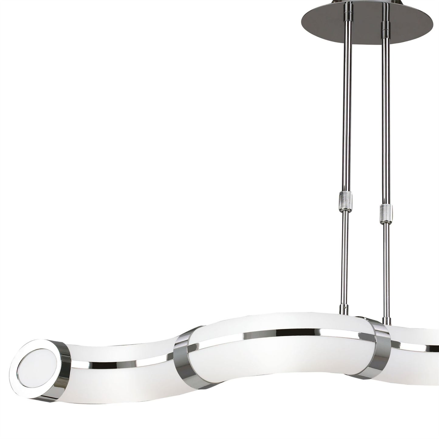 Mantra Guss GU10 Guss Telescopic GU10 4 Light L1, SGU10 Bar, Polished Chrome, White Acrylic, CFL Lamps INCLUDED