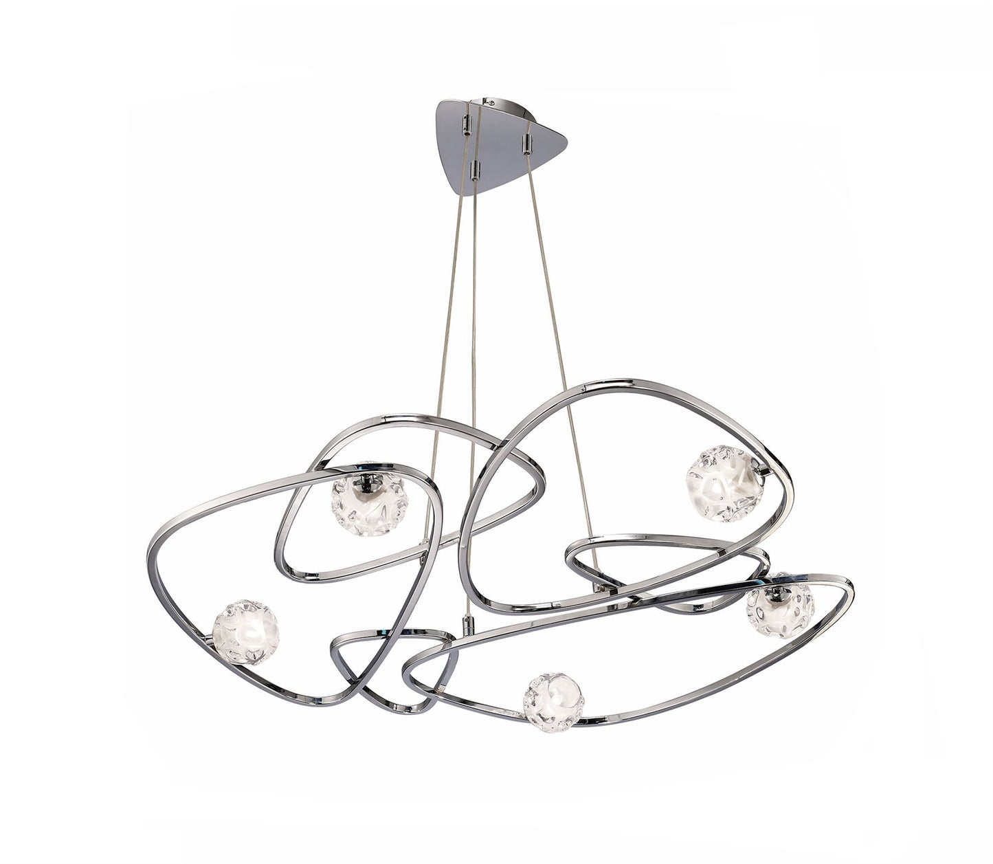 Mantra M5011 Lux Pendant 5 Light G9, Polished Chrome