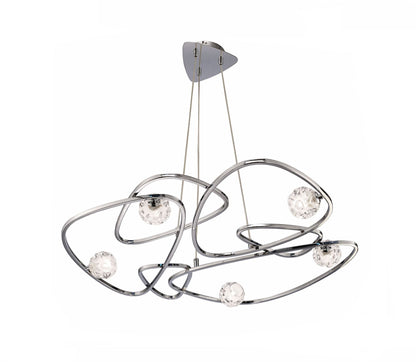 Mantra M5011 Lux Pendant 5 Light G9, Polished Chrome