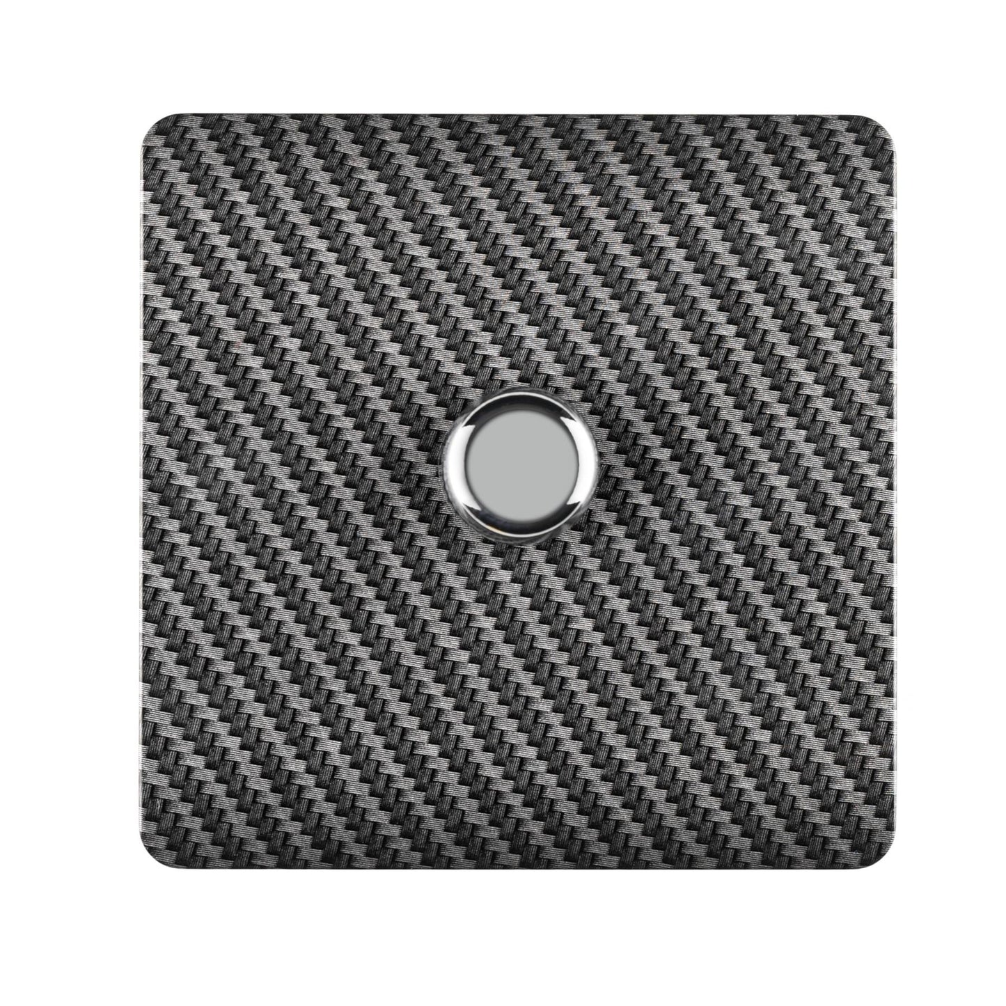 Trendi 1 Gang 2 Way 150w LED Dimmer Screwless 10 Amp Wall Light Switch in Carbon Fibre - ART-LDM150WCF