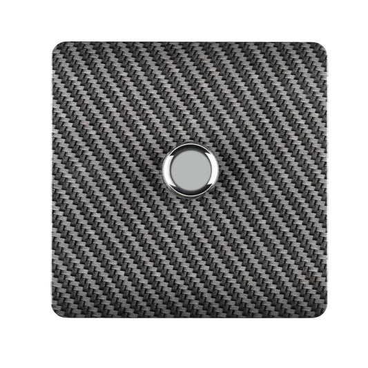 Trendi 1 Gang 2 Way 150w LED Dimmer Screwless 10 Amp Wall Light Switch in Carbon Fibre - ART-LDM150WCF