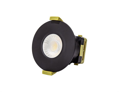 Trendi Switch Dimmable IP65 CCT LED Fire Rated Downlight in Matt Black