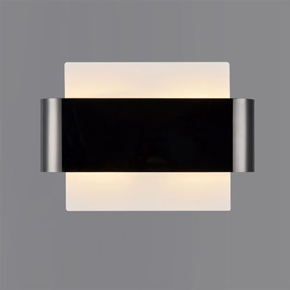 Deco Damo 2 Light G9 Flush Ceiling Light, White Base with Black Chrome Centre Band