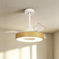 Coin Mini 45W LED Dimmable Ceiling Light With Built-In 25W DC Reversible Fan, Remote & APP Control, Wood, 2500lm, 5yrs Warranty