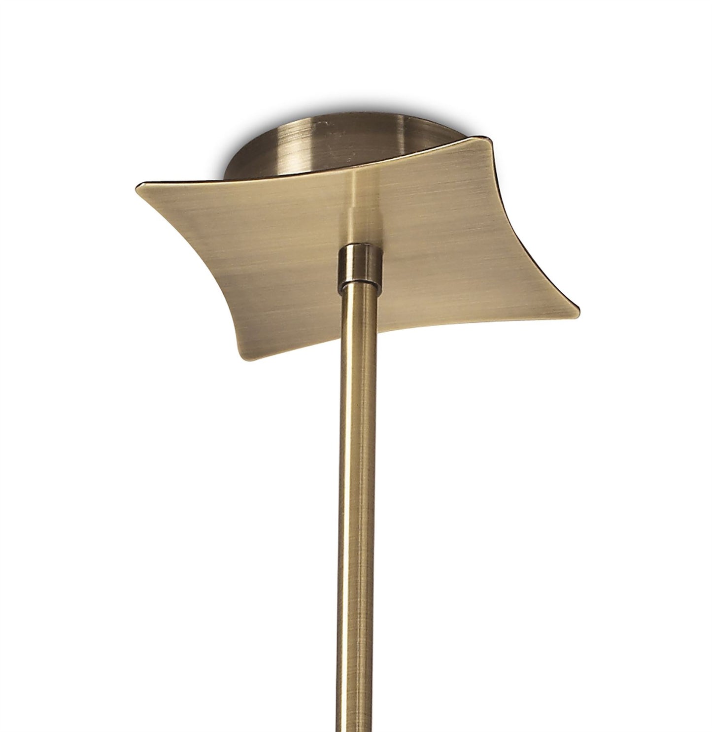 Mantra Kromo 79cm Telescopic Convertible To Semi Flush 6 Light G9, Antique Brass