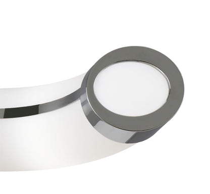 Mantra Guss Telescopic E27 3 Light E27 Bar, Polished Chrome, White Acrylic, CFL Lamps INCLUDED