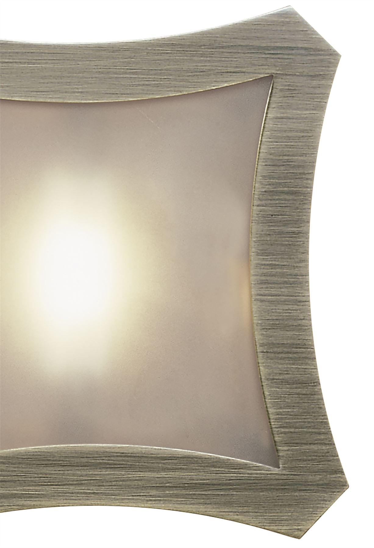 Mantra Rosa Del Desierto Flush Ceiling Large Square 1 Light R7S-78mm, Antique Brass