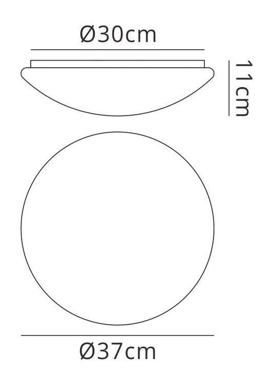 Mantra Fusion M3670 Zero Ceiling/Wall 18W LED Medium 3000K, 1800lm, White Acrylic, 3yrs Warranty - M3670 Ceiling