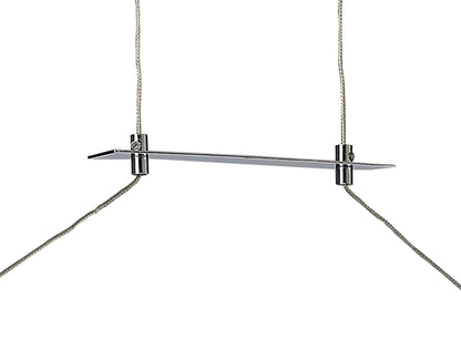 Mantra M5815 Sahara XL Linear Pendant 42W LED 3000K, 3400lm, Dimmable Silver, Frosted Acrylic, Polished Chrome, 3yrs Warranty