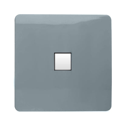 Trendi Switch 1 Gang RJ45 Cat 6 Modern Designer PC Ethernet Socket in Cool Grey