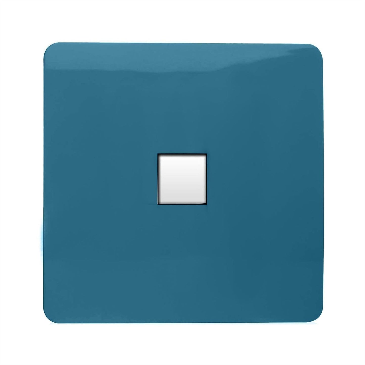 Trendi Switch 1 Gang RJ45 Cat 6 Modern Designer PC Ethernet Socket in Ocean Blue