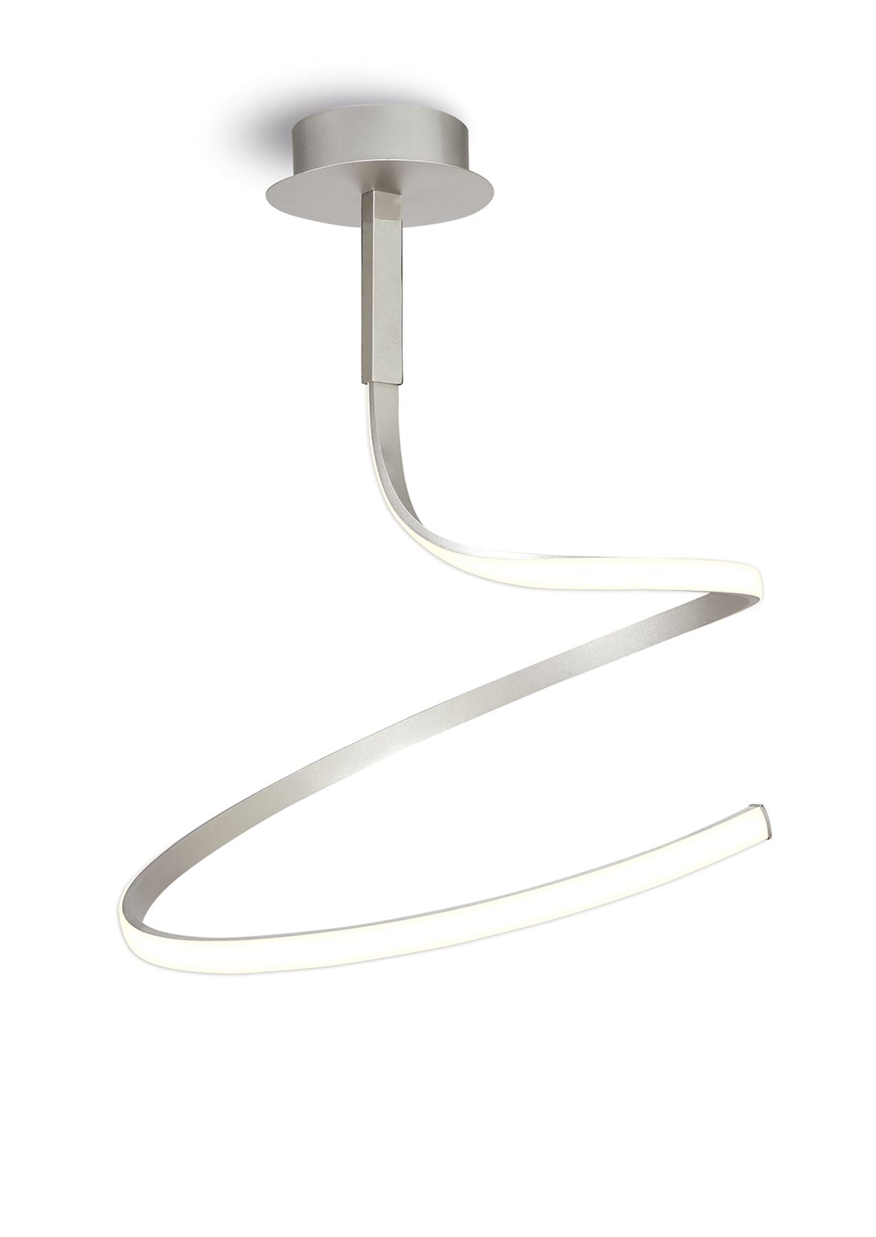 Mantra M4996 Nur Semi Ceiling 30W LED 3000K, 2400lm, Dimmable Silver/Frosted Acrylic/Polished Chrome, 3yrs Warranty - M4996 Ceiling