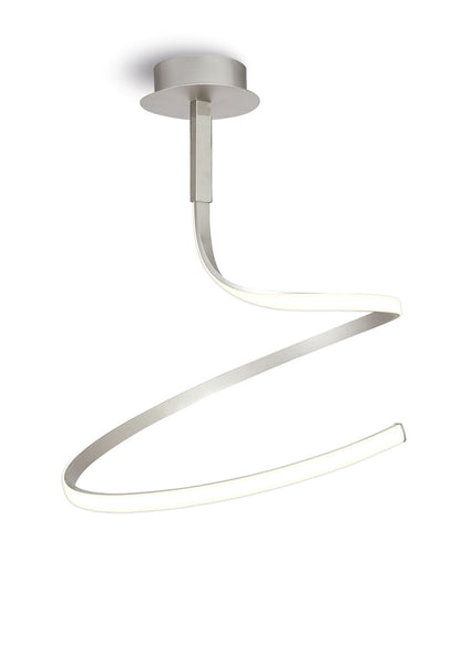 Mantra M4996 Nur Semi Ceiling 30W LED 3000K, 2400lm, Dimmable Silver/Frosted Acrylic/Polished Chrome, 3yrs Warranty - M4996 Ceiling
