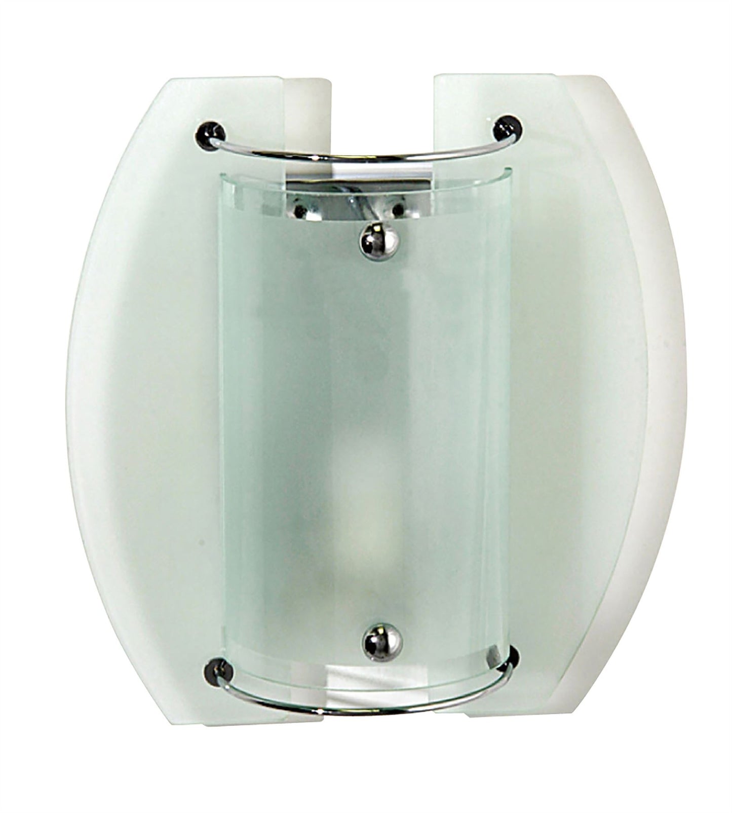Diyas Jiva Wall Light 1 Light E14 Polished Chrome/Frosted Glass