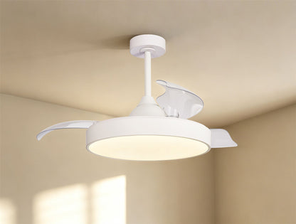 Alaska 50cm 50W LED Dimmable Ceiling Light With Built-In 30W DC Fan, 2700-5000K Remote & APP Control, 3300lm, White, 5yrs Warranty