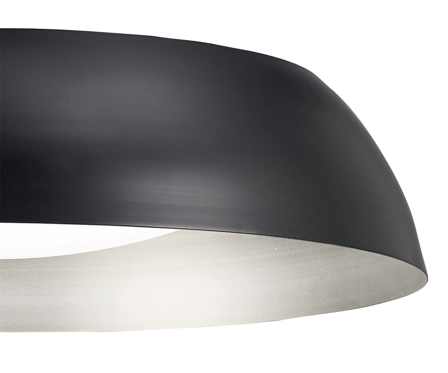 Mantra M4848 Argenta Ceiling Large 30W LED 3000K, 3000lm, Matt Black/Silver/White Acrylic, 3yrs Warranty - M4848 Ceiling
