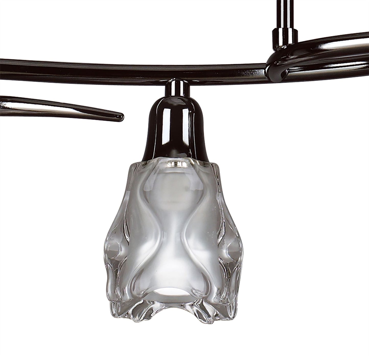 Mantra Amel Telescopic 4 Light L1, SGU10 Bar, Black Chrome, CFL Lamps INCLUDED