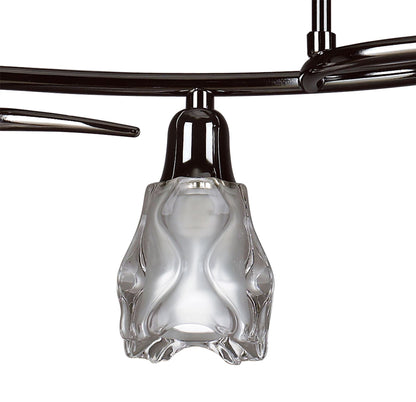Mantra Amel Telescopic 4 Light L1, SGU10 Bar, Black Chrome, CFL Lamps INCLUDED