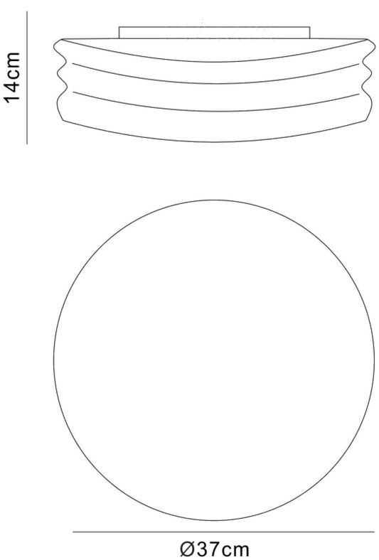 Mantra M3624 Mediterraneo Ceiling/Wall 2 Light E27 Medium, Frosted White Glass