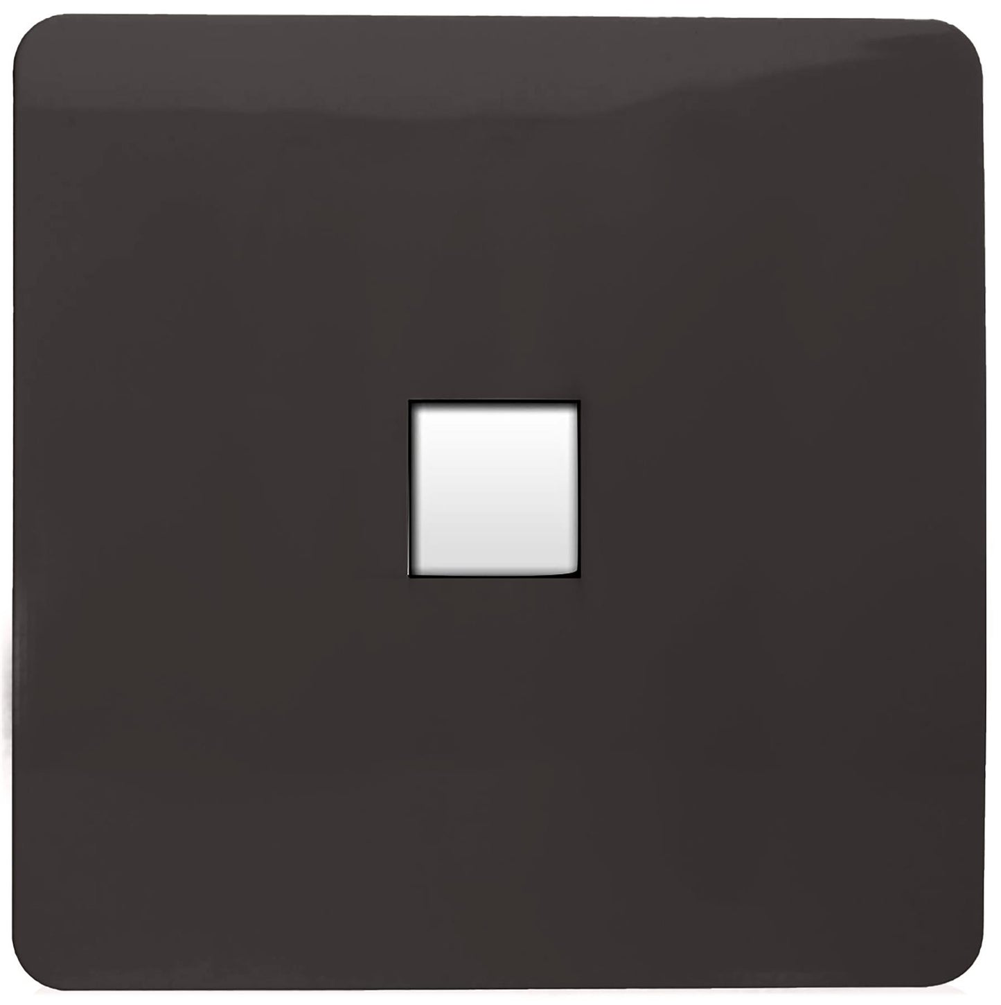 Trendi Artistic Modern Glossy Tactile Telephone Socket Dark Brown