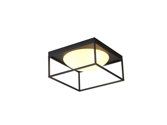 Mantra Desigual Semi Flush, 3 Light E27, Matt Black