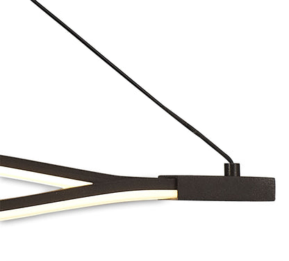 Mantra Sahara XL M5801 Sahara BR XL Linear Pendant 42W LED 2800K, 3400lm, Frosted Acrylic, Brown Oxide, 3yrs Warranty