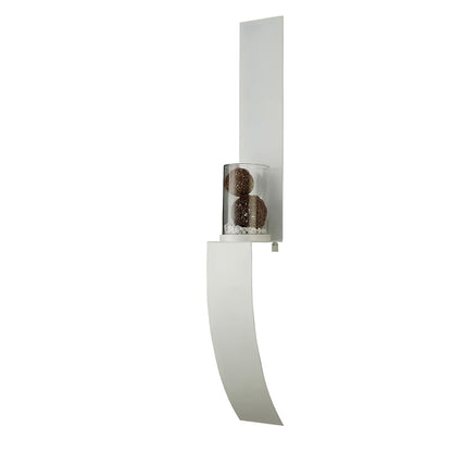 Diyas Home (DH) Lirio Wall Light Mounted Candle Holder 107cm White/Clear Glass